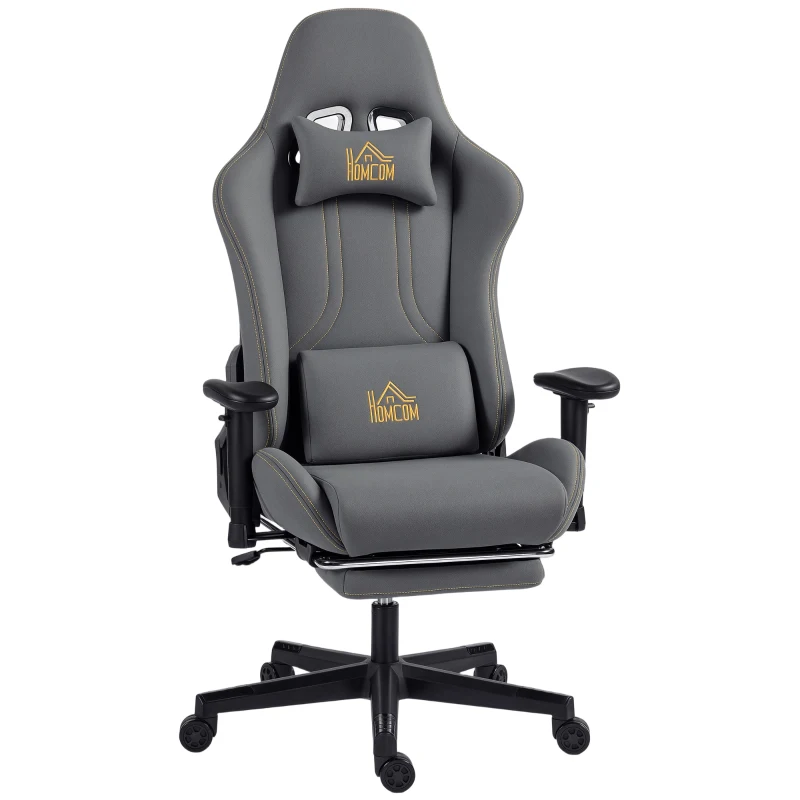Scaun Gaming Rotativ cu Tetieră și Suport Lombar - imagine 5